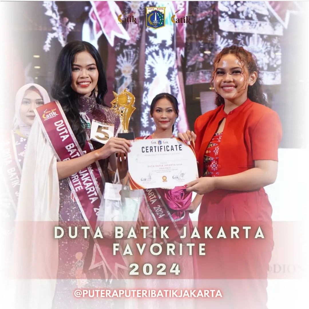 Penghargaan Putri Batik Jakarta terfavorit 2024