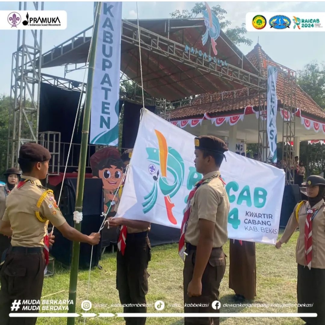 Kontingen Raimuna Cabang Kabupaten Bekasi terfavorit 2024 ;Kolaborasi digital yang menginspirasi 