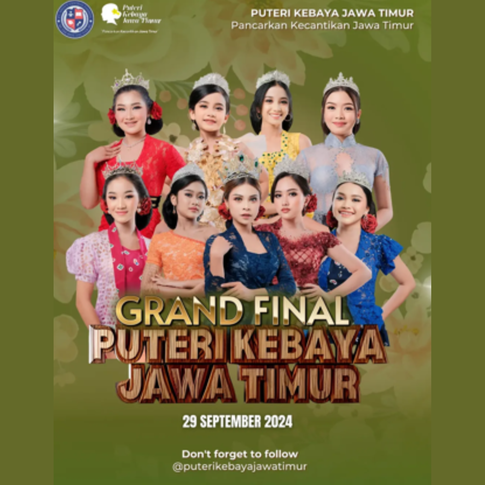 Puteri Kebaya Jawa Timur 2024 Sukses Digelar, Rayya, Shilla, dan Marella Jadi Favorit