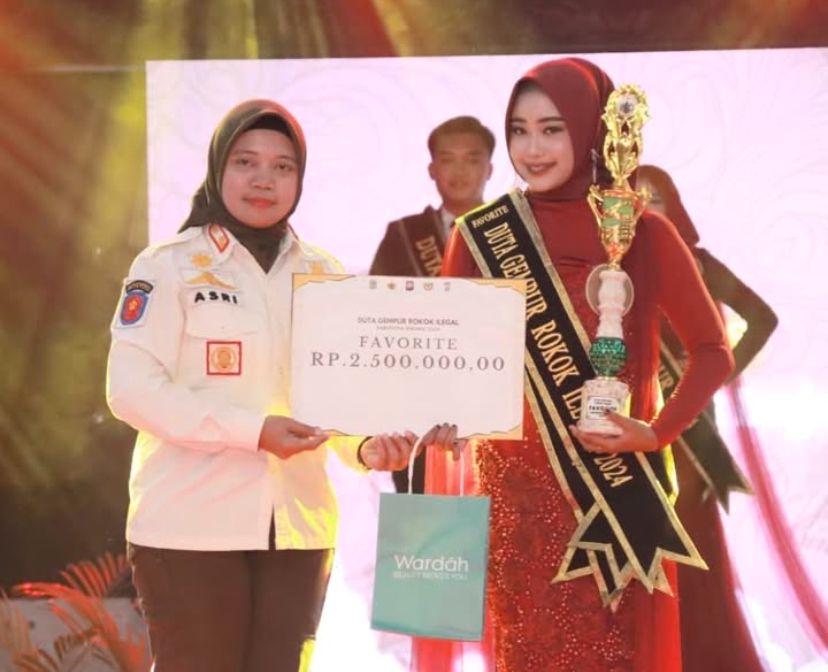 Resita Terpilih Sebagai Juara Favorit Duta Gempur Rokok Ilegal Kabupaten Malang 2024
