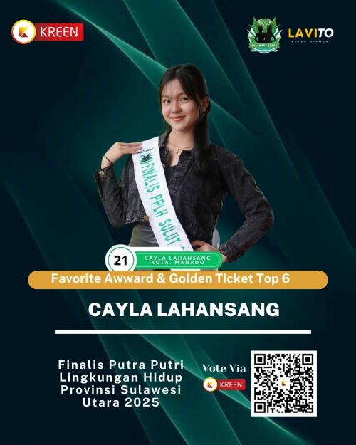Finalis Unggulan 2025: Pemenang Favorite Award Putra & Putri Lingkungan Hidup Sulawesi Utara Raih Top 6 Golden Ticket