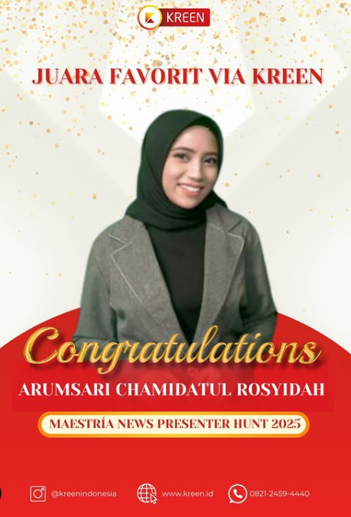 Maestría News Presenter Hunt 2025: Arumsari Chamidatul Rosyidah Raih Gelar Juara Favorit
