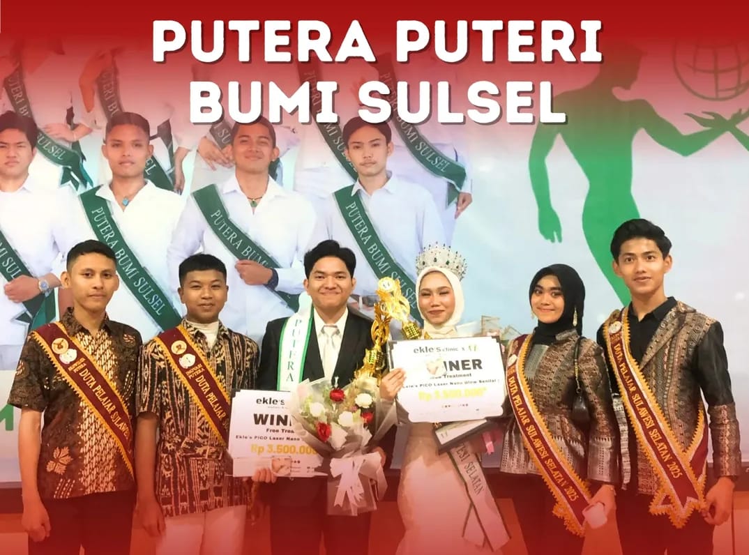 Putera Puteri Bumi Sulsel Favorit 2025 Dipilih Lewat Kreen, Ini Peraih Voting Tertinggi