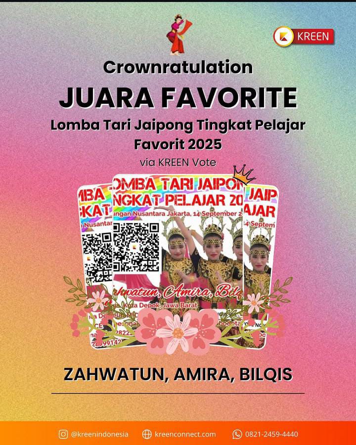Dukungan via Kreen Meriahkan Lomba Tari Jaipong Tingkat Pelajar Favorit 2025