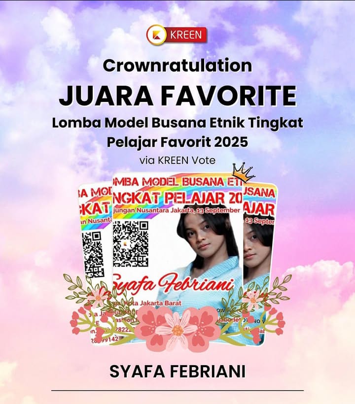 Lomba Model Busana Etnik Tingkat Pelajar 2025, Dukungan Publik via Kreen Jadi Penentu Juara Favorit