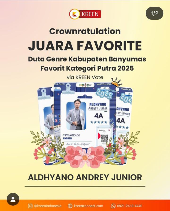 Dukungan Online Via Kreen Tentukan Duta Genre Banyumas Favorit 2025