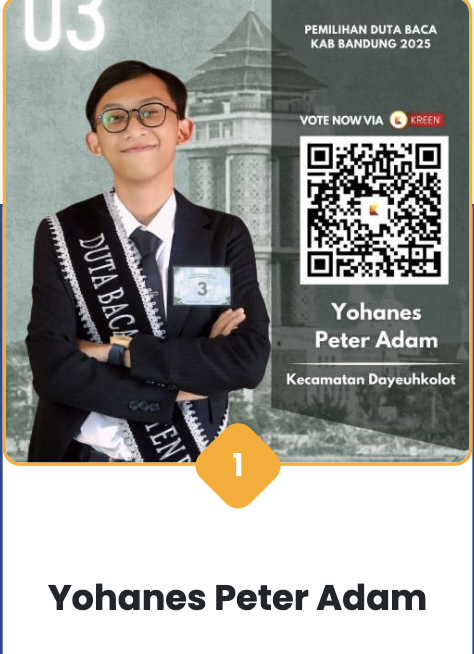 Dukungan Via Kreen Warnai Pemilihan Duta Baca Remaja Kabupaten Bandung Favorit 2025