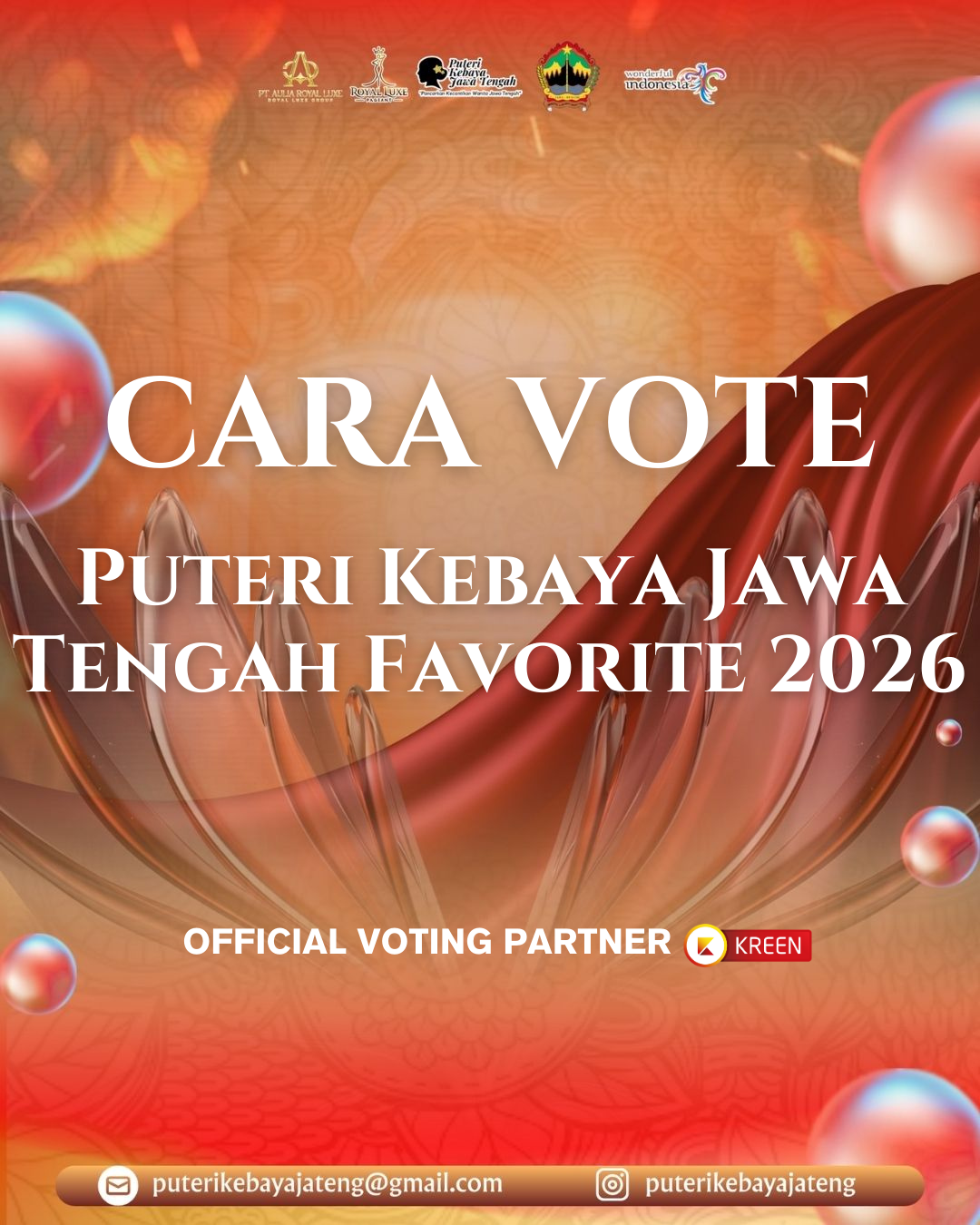 Cara Vote Puteri Kebaya Jawa Tengah Favorit 2026, Dukung Jagoanmu!