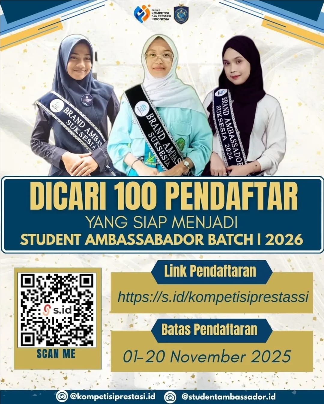 Cetak Pelajar Berprestasi, Student Ambassador Pusat Kompetisi dan Prestasi Indonesia Favorit 2026 terpilih Didukung Voting Digital Kreen Indonesia
