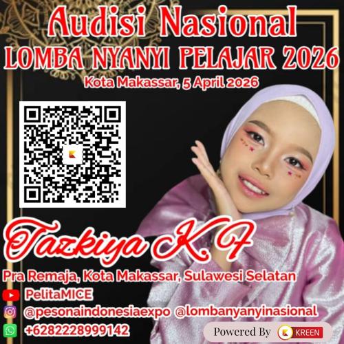Audisi Nasional Lomba Nyanyi Pelajar 2026 Regional Sulawesi 2 di Makassar Berjalan Sukses dengan Dukungan Voting Digital Kreen Indonesia