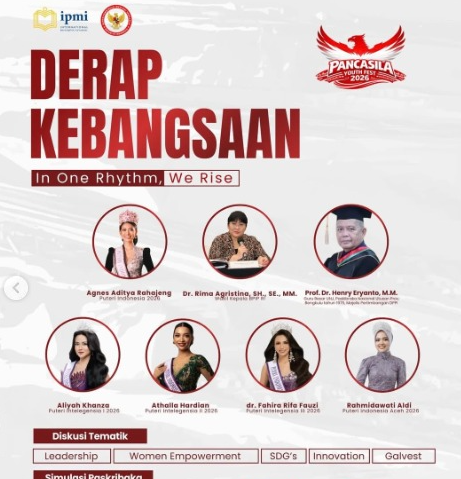 Puteri Indonesia 2026 Tampil di Derap Kebangsaan, Ajak Anak Muda Bangkit Dalam Satu Irama