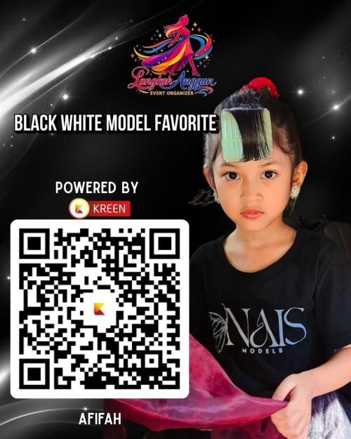 Pemilihan Black White Model Favorite 2026 Gunakan Voting Online Kreen Indonesia, Afifah Raih Dukungan Publik Tertinggi