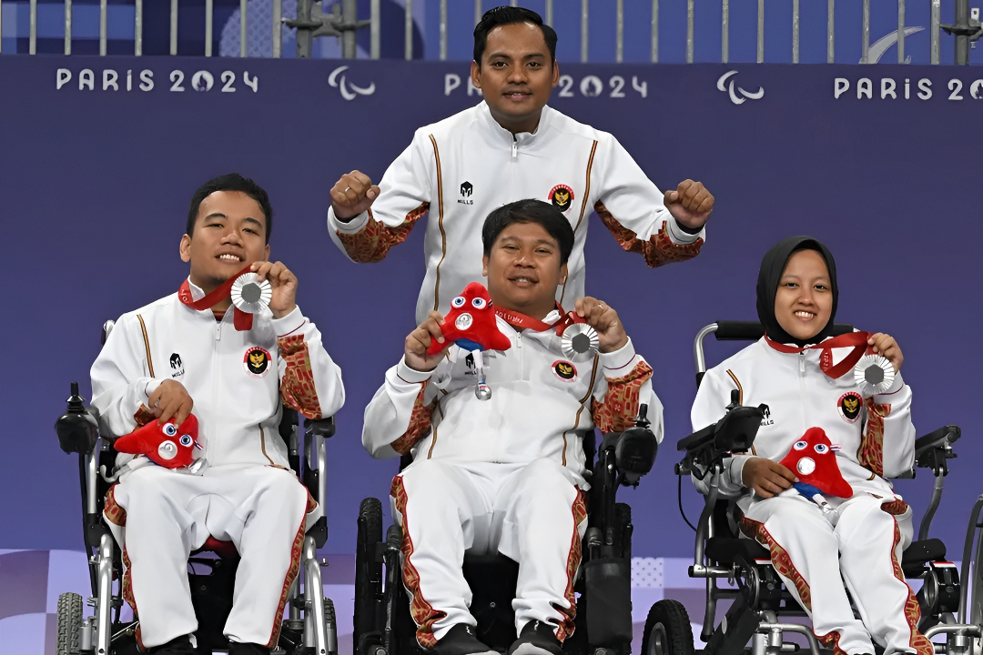 Muhammad Afrizal Syafa, Gischa Zayana, dan Felix Ardi Yudha Cetak Sejarah untuk Boccia Indonesia