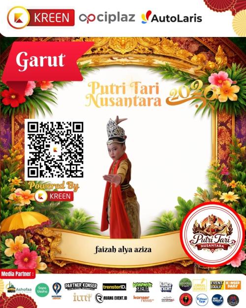 Wadah Pelestarian Seni Tari, Grand Final Pemilihan Puteri Tari Nusantara Garut Favorit 2026 Berlangsung Meriah; Voting Favorit Melalui E-Voting Kreen Indonesia 