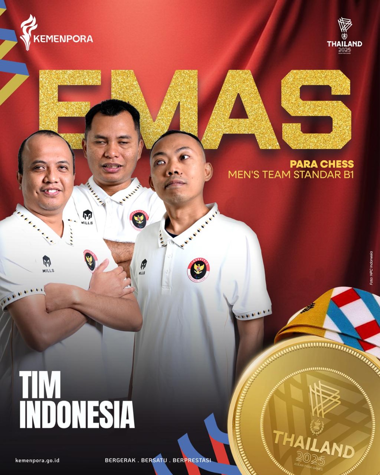 Yoga Indra Raih Emas ASEAN Para Games 2025, Bawa Indonesia Berjaya di Para Chess