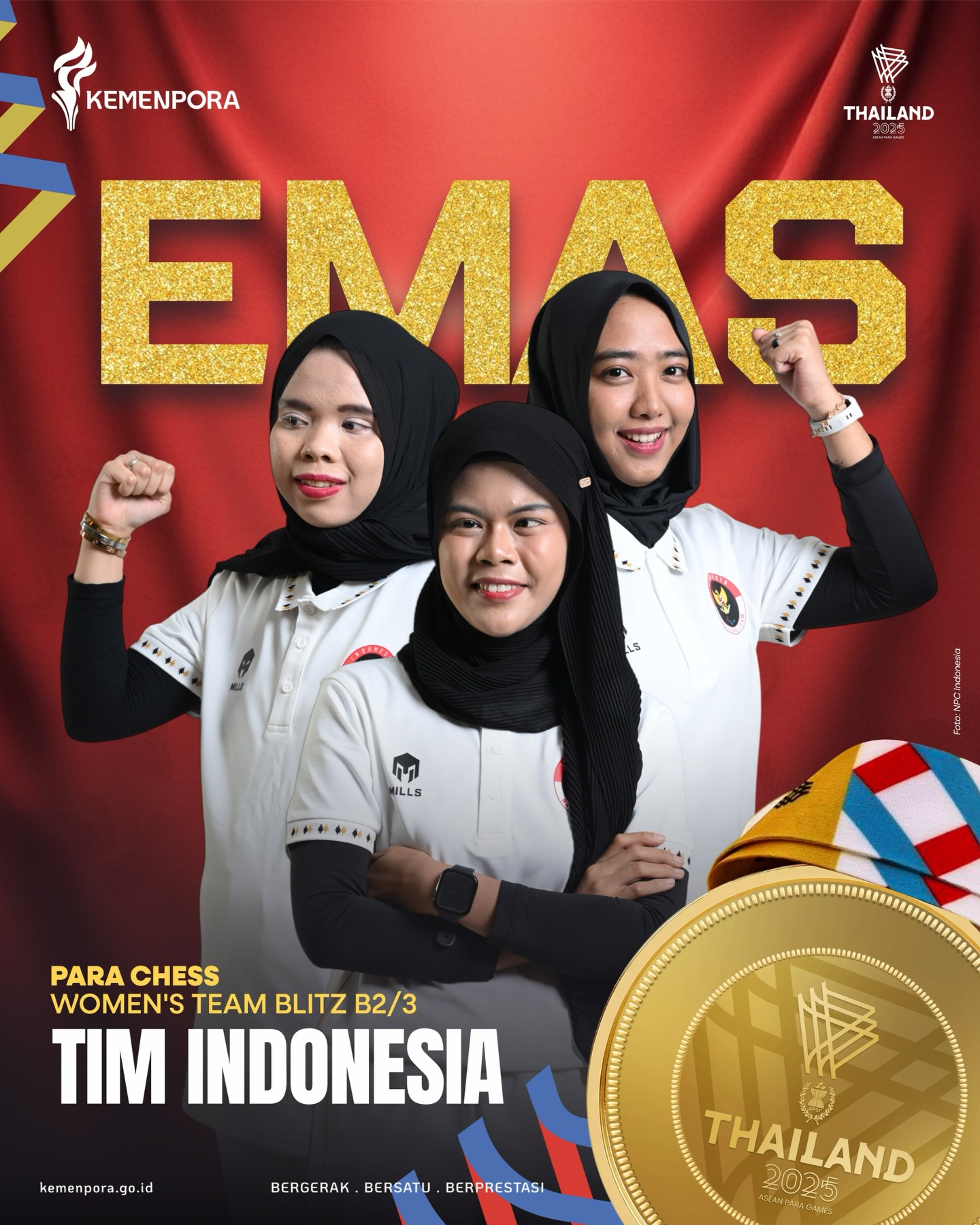 Khairunnisa Antar Indonesia Raih Emas ASEAN Para Games 2025, Lanjutkan Tradisi Prestasi Para Catur