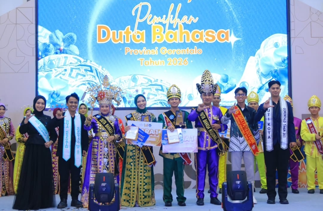 Grand Final Duta Bahasa Provinsi Gorontalo 2026 Berlangsung Meriah, Kreen Indonesia Catat Ribuan Suara Favorit