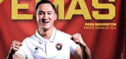 Hikmat Ramdani Rebut Emas di Men's Singles SL4 Para Badminton APG 2025