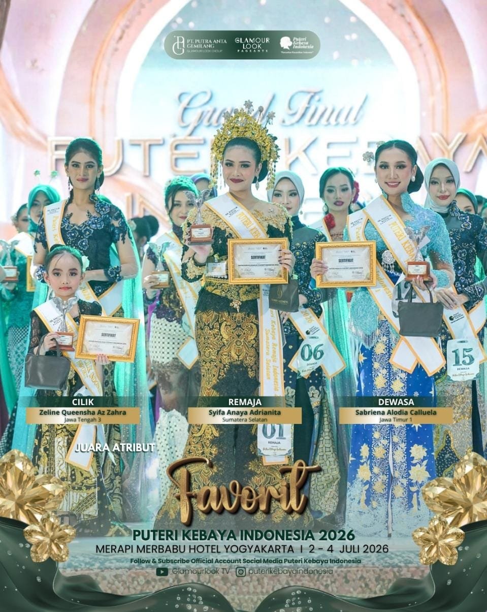 Puteri Kebaya Indonesia 2026 Rayakan Keanggunan Budaya Nusantara, Kreen Indonesia Dukung Voting Digital Favorit